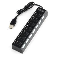 Хаб USB 2.0 Gembird UHB-U2P7-02 черный фото