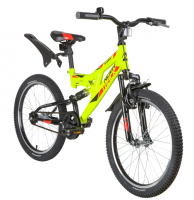 (м) Велосипед детский NOVATRACK 20"20SS1V.SHARK.GN20 зеленый, сталь, 1-скор, Falcon фото