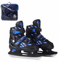 Раздвижные коньки City-Ride, текстильный мысок, лезвие нержавеющая сталь в н/сумке (S(29-33)синий JB фото