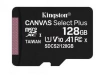 Карта памяти MicroSD 128GB Kingston Class 10 Canvas Select Plus A1 (100 Mb/s) (SDCS2/128GBSP) фото