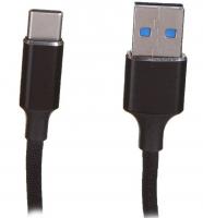 Кабель USB - Type-C "Maverick" C1 1,2м текстиль/металл, черный купить ЦИТ Кабель USB - Type-C "Maverick" C1 1,2м текстиль/металл, черный фото