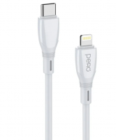 Кабель Type-C - Lightning PERO DC11 1м 27w белый (PRDC-11TL1MW) фото
