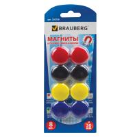 Магниты BRAUBERG диам. 30 мм, 8 шт., цвет АССОРТИ, в блистере, 230758  купить ЦИТ Магниты BRAUBERG диам. 30 мм, 8 шт., цвет АССОРТИ, в блистере, 230758  фото