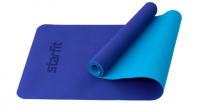 Коврик для йоги  STARFIT FM-201 TPE, 0,4 см, 183x61 см, темно-синий/синий фото