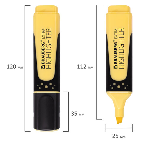 Набор текстовыделителей BRAUBERG 4 шт., АССОРТИ, "EXTRA PASTEL", прорезин. корпус, 1-5 мм, 151756 фото