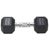 Гантель обрезиненная STARFIT DB-301  8 кг, черная фото