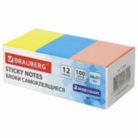 Блоки самоклеящиеся (стикеры) BRAUBERG 38х51 мм, 100 листов, НАБОР 12 штук, 3 неоновых цвета, 111345 купить ЦИТ Блоки самоклеящиеся (стикеры) BRAUBERG 38х51 мм, 100 листов, НАБОР 12 штук, 3 неоновых цвета, 111345 фото