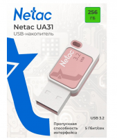 USB флеш-накопитель 256GB Netac UA31 розовый USB 3.2 (NT03UA31N-256G-32PK) фото