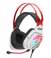 Игровые наушники с микрофоном A4 Bloody G560 белый/красный 2м мониторные USB (G560 NARAKA) фото
