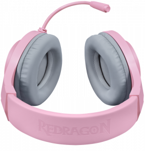 Игровые наушники с микрофоном REDRAGON HYLAS Розовые, RGB фото
