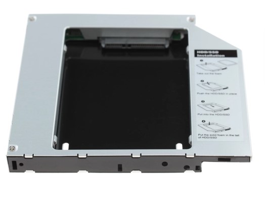 Салазки AgeStar SMNF2S 12.7 SSD M.2/mSata  на отсек привода ноутбука фото