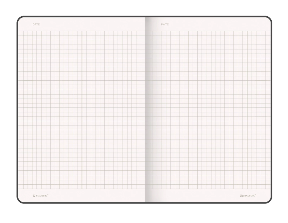 Блокнот А5 130х210мм, BRAUBERG ULTRA, под кожу, 80г/м2, 96л, клетка, голубой, 113011 фото