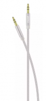 Аудио-кабель PERO MC-01 2x3.5 JACK, 1м, Silver  PRMC-011MS фото