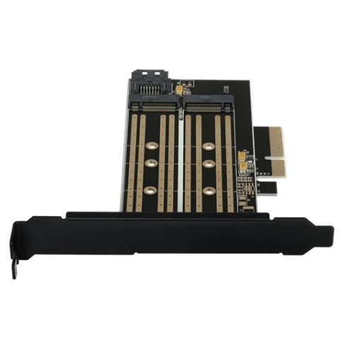 Контроллер PCI-E SSD M.2 (NVMe+SATA) в разъем PCI-e Gembird MF-PCIE-NVME-SATA фото