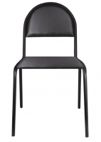 Стул для посетителей "Серна", черный каркас, кожзаменитель черный, СМ 7/22 К-01 Код 530258 фото