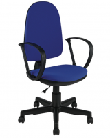 Кресло оператора Helmi HL-M30 "Престиж", ткань синяя с черным фото