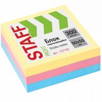 Блок самоклеящийся (стикеры) STAFF 50х50мм, 300 листов, 3 цвета, 127145 купить ЦИТ Блок самоклеящийся (стикеры) STAFF 50х50мм, 300 листов, 3 цвета, 127145 фото