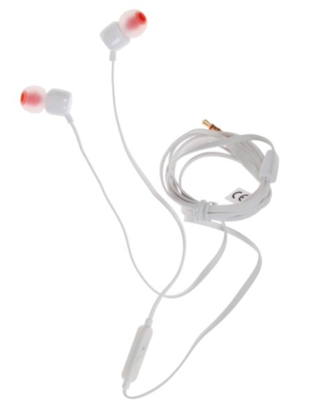 Наушники с микрофоном JBL T110 Белые фото