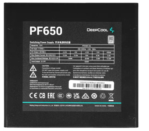 Блок питания Deepcool 650W PF650 80+ Retail фото