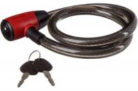 Замок-трос STG трос спиральный, с ключом диам.15х80см Х66513 фото