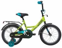 (м) Велосипед детский NOVATRACK 16"163VECTOR.GN22 лаймовый, тормоз нож, крылья, багажник, полная защ фото