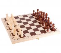 Шахматы обиходные (дерево) Классика с гофродоской (456-20) фото