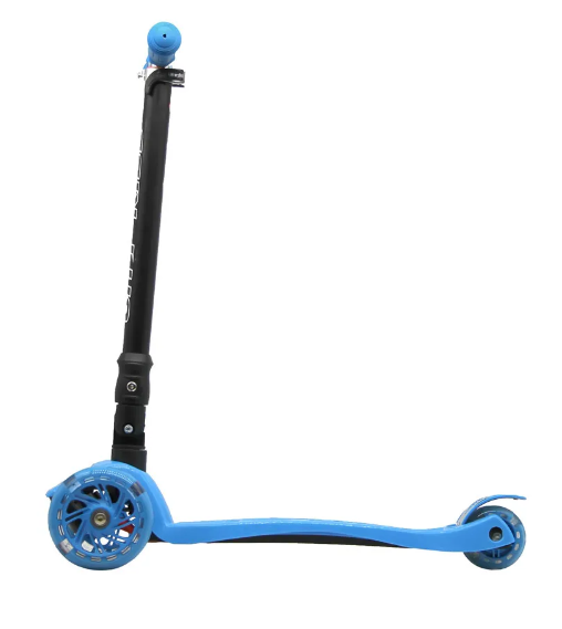 Самокат-кикборд CITY-RIDE CR-S5-04LBL, пакет, Дека: PP+нейлон, колеса PU 120/76(2) свет, руль   фото