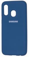 Чехол для Samsung A40 Silicone Cover темно-синий фото