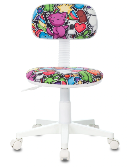 Кресло детское Бюрократ CH-W201NX мультиколор маскарад крестов. пластик пластик белый CH-W201NX/MASK фото