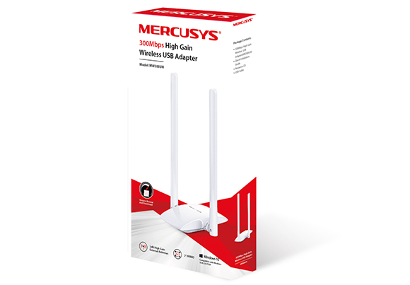 Wi-Fi адаптер Mercusys MW300UH N300 USB 2.0  фото