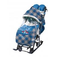 Санки-коляска Ника Наши Детки 5-2 капри в клетку НДТ5-2/2 фото