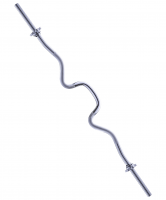 Гриф для штанги W STARFIT BB-102 120 см, d=25 мм, металл, с металлическими замками, хром фото
