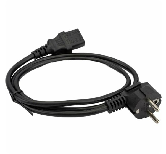 Кабель питания Cablexpert PC-186-1M, Schuko-C13, 3x0.5мм2, 6А, с заземлением, 1м, черный, пакет фото