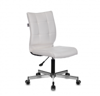 Кресло Бюрократ CH-330M белый Lincoln 100 эко.кожа крестов. металл хром CH-330M/WHITE  фото