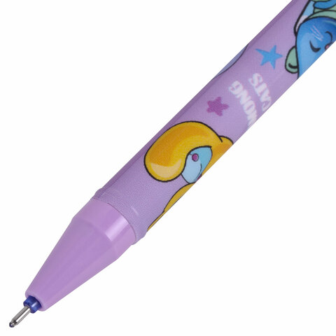 Ручка стираемая гелевая BRAUBERG KIDS "AMONG CATS", СИНЯЯ, линия 0,35мм, 144099 фото