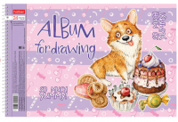 Альбом д/рис. А4 24л., спираль, обложка картон, HATBER, 205х290мм, Корги, 24А4Всп фото