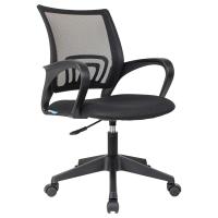 Кресло оператора Helmi HL-M95 R (695) "Airy", спинка сетка черная/сиденье ткань TW черная, пиастра фото