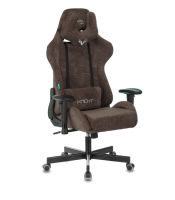 Кресло игровое Zombie VIKING KNIGHT Fabric темно-коричневый Light-10 с подголов. крестов. металл VIK фото