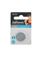 Батарейка GoPower CR2032 BL1 Lithium 3V 1шт фото