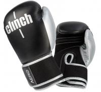Перчатки боксерские Clinch Aero 2.0 черно-серебристые (вес 12 унций) C136  фото