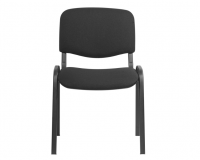 Стул для персонала и посетителей "ИЗО", черный каркас, ткань черная, В-14/С-11 фото