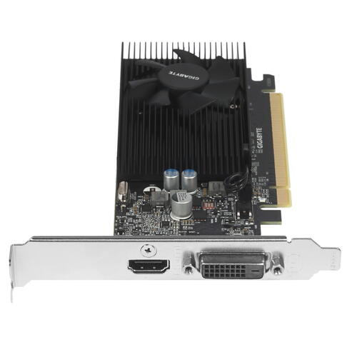 Видеокарта PCI-E 2Gb Gigabyte GV-N1030D4-2GL GT1030 64bit GDDR4 1177/2100 DVI/HDMI HDCP  low profile фото