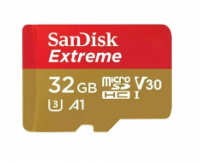 Карта памяти MicroSD 32GB SanDisk Class 10 Extreme UHS-I A1 V30 U3 (100 Mb/s) (SDSQXAF-032G-GN6MN) фото