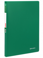 Папка с 30 вкладышами BRAUBERG Office, зеленая, 0,5мм, 271326 фото