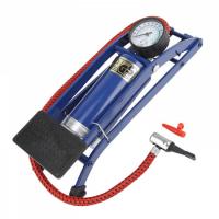 Насос ножной универ. с манометром BOX 55х120, сталь. авто/вело ниппель Т15701 фото