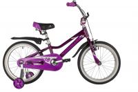 (м) Велосипед детский NOVATRACK 18"185ANOVARA.VL22 алюм., фиолетовый, пер.руч., зад.нож. тормоз, кор фото