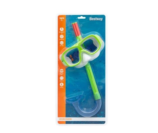 Комплект для плавания маска+трубка от 7 лет, АССОРТИ, BESTWAY, 24035 фото
