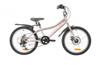 (м) Велосипед детский NOVATRACK 20"20SH6D.ALICE.GD6 пыльная роза,  стальная рама, 6 скор., Shimano T фото