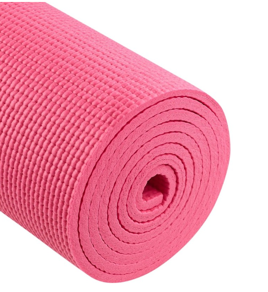 Коврик для йоги STARFIT FM-101 PVC 183x61x0,6 см, розовый фото