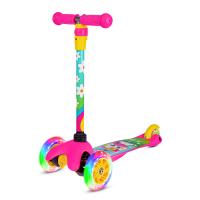 Самокат-кикборд CITY-RIDE CR-S4-05PKU телескопический руль металл, колеса PU 120/76 со светодиодами, фото